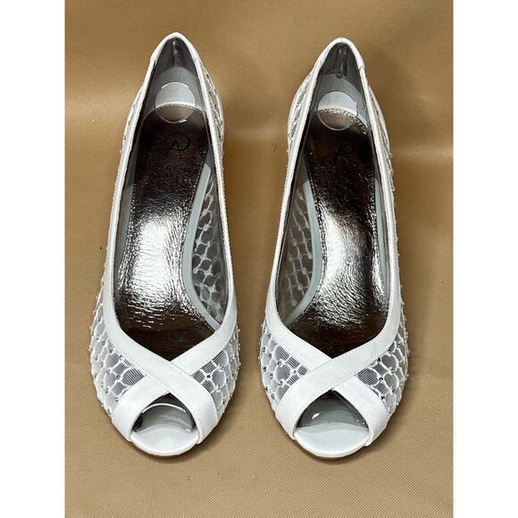 Adrianna Papell Zandra Ivory Lua Mesh Heels 6 M New - Picture 4 of 6